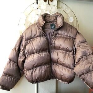 Wild Fable Shiny Brown Puffer Jacket